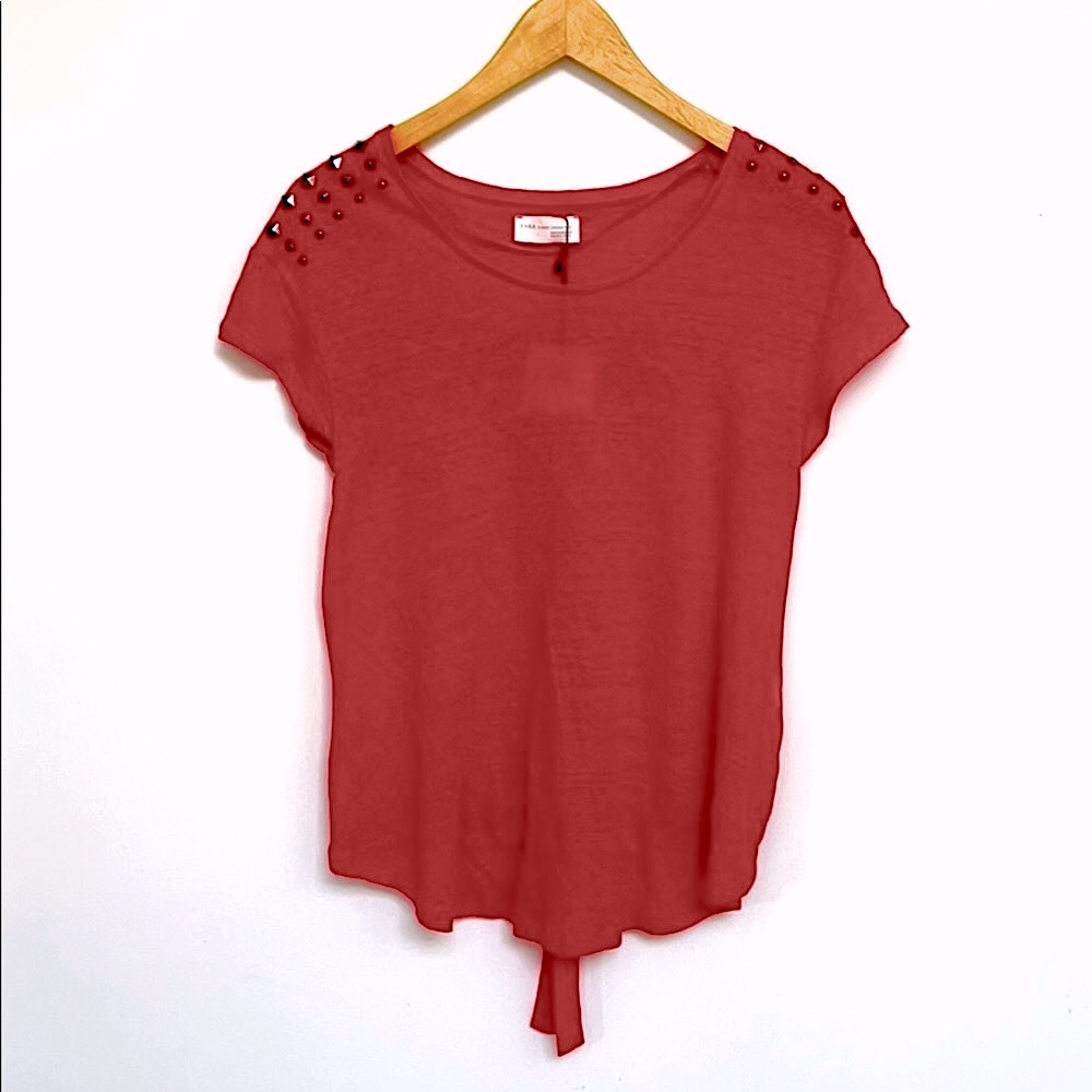 Zara Short Sleeve Knit Top S